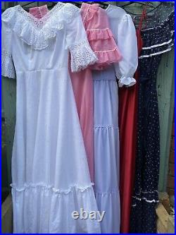 Vintage 70s Wholesale Dresses Iob Lot Bundle x 5