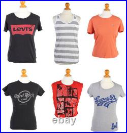 Vintage Branded Shirts T-Shirts Job Lot Wholesale Lacoste Levis Etc. X20 -Lot413
