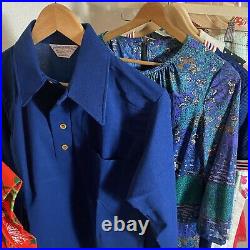 Vintage Clothing Lot Womens 60s/70s/80s Dresses 11 Pieces Wholesale Resell Box