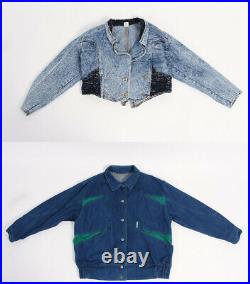 Vintage Denim Jackets Levis Lee Wrangler Women's Job Lot Wholesale x20-Lot364
