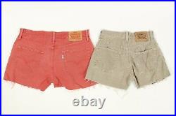 Vintage Denim Womens Shorts Levis Lee Wrangler 90s Job Lot Wholesale x33 -Lot624