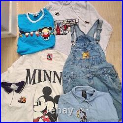 Vintage Disney Mickey Looney Tunes Cartoons Wholesale Job Lot Dungarees T-shirt