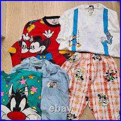 Vintage Disney Mickey Looney Tunes Cartoons Wholesale Job Lot Dungarees T-shirt