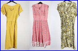 Vintage Dresses 80s 90s Patterned Coloured Women's Job Lot Wholesale x30 -Lot357
