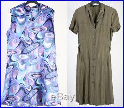 Vintage Dresses 80s 90s Retro Floral Plain Printed Job Lot Wholesale x20 -Lot435