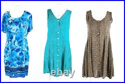 Vintage Dresses 90s Retro Women Smart Casual Floral Job Lot Wholesale x20 Lot811
