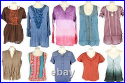 Vintage Indian Gypsy Tunic Top Blouse Job Lot Wholesale x30 -Lot869