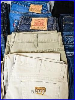 Vintage Levi's Job Lot 501 Mixed 12 x Denim Jeans Wrangler USA Bundle Wholesale