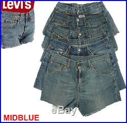 Vintage Levis High Waisted Shorts Retro Job Lot Grade A Wholesale X25 Pieces