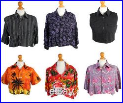 Vintage Reworked Crop Tops Shirts Retro 90s Job Lot Wholesale x30 -Lot390