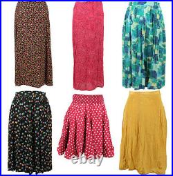 Vintage Skirt Long & Midi Pleated Floral Plain 90s Job Lot Wholesale x50 -Lot631