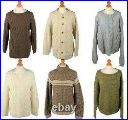 Vintage Style Cable Jumpers Chunky Knitwear Wholesale Job Lot x20 -Lot763