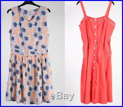 Vintage Summer Dresses 90s Retro Floral Plain Job Lot Wholesale x20 -Lot428