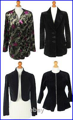 Vintage Velvet Jackets Smart Womens Retro 80s 90s Job Lot Wholesale x20 -Lot786