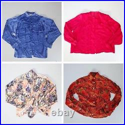 Vintage Wholesale Job Lot Vintage Woman Silk Shirt Pcs 25 Grade A