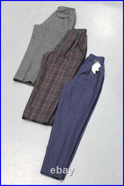 Vintage Wholesale Ladies Winter Pleated Wool Mix Trousers x 25