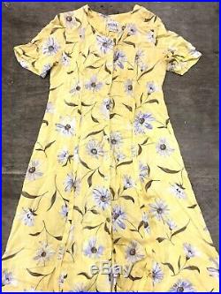 Vintage Wholesale Lot 90s Women's Floral Button Down Dress x 100