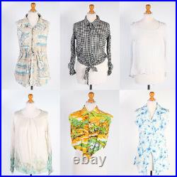 Vintage Women's 90s Plain Patterned Blouses Tops Job Lot Wholesale x50- lot310