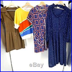 Vintage Womens 80s 70s 60s Mixed Clothing Wholesale Lot Of 4 Sell Wear C005