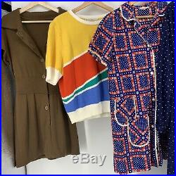 Vintage Womens 80s 70s 60s Mixed Clothing Wholesale Lot Of 4 Sell Wear C005