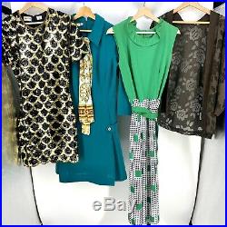 Vintage Womens 80s 70s 60s Mixed Clothing Wholesale Lot Of 5 Sell Wear C005
