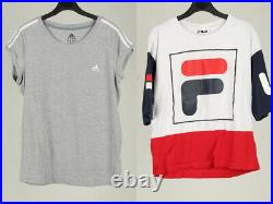 Vintage Womens Shirt T-Shirt Top Nike Adidas Retro Job Lot Wholesale x25 -Lot694