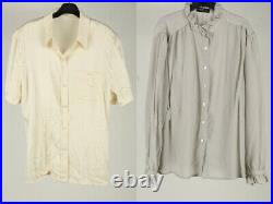 Vintage Womens Top Shirt Floral Plain 90s Retro Job Lot Wholesale x20 -Lot632