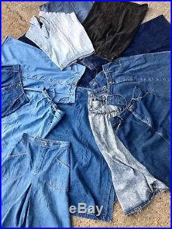 Vintage denim skirt bale wholesale // job lot // bulk 80 pieces approx