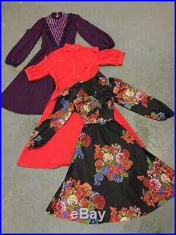 Vintage wholesale dresses 70's and 80s x 100