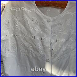Vintage wholesale job lot white blouse X15 Academia 90s