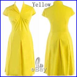 WHOLESALE BULK LOT OF 20 MIXED COLOUR SIZE 50'S Vintage Retro Dress dr043