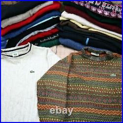 WHOLESALE JOBLOT Tops Bundle Sweaters Lacoste Ralph Lauren etc Grade A X22