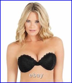 WHOLESALE JOBLOT of 45 FASHION FORMS Lace Backless Strapless Bras Black (ws667)