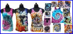 Wholesale 10Pc Gypsy Tie Dye Sando Muscle tees Beach Hippie Indian Tank top Vest