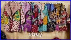 Wholesale 10Pc Vintage Kantha Hand Made Cotton Long Jacket Indian Women Coat