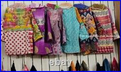 Wholesale 10Pc Vintage Kantha Hand Made Cotton Long Jacket Indian Women Coat