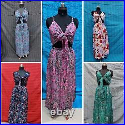 Wholesale 10pc Gypsy bohemian Hippie Silk Maxi Sundress Gypsy Indian Beach Wear