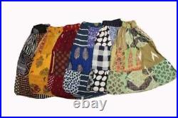 Wholesale 15PC Indian Rayon Patchwork Hippie Gypsy Boho Maxi Women's Mini Skirt