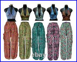 Wholesale 20pc Silk Harem Pants & tops blouse Hippie Gypsy bohemian Yoga Lot