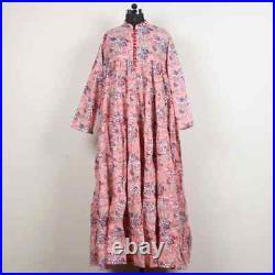 Wholesale 5 Pcs Indian Women's Pregnancy Cotton Printed Maxi Dress Bohemian Gown