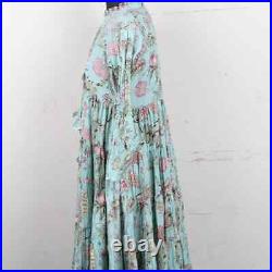 Wholesale 5 Pcs Indian Women's Pregnancy Cotton Printed Maxi Dress Bohemian Gown