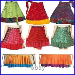 Wholesale 50 Lot short Mini Skirt Indian Women Wrap Bohemian Hippie Beach Skirt