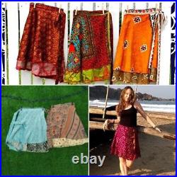 Wholesale 50 Lot short Mini Skirt Indian Women Wrap Bohemian Hippie Beach Skirt