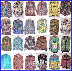 Wholesale 50 x Vintage Womens Crazy Jazzy Long Sleeve Shirts Joblot PHOTOS