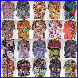 Wholesale 50 x Vintage Womens Crazy Jazzy Short Sleeve Shirts Joblot PHOTOS