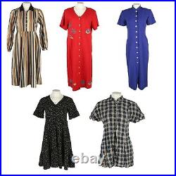Wholesale Dresses 90s Vintage Retro Casual Plain Floral Job Lot x20-Lot961