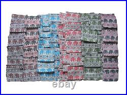 Wholesale Elephant Coin Purses x 90 Pouches Zip Woven Handmade Lined Resale