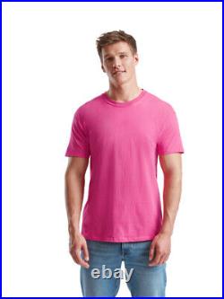 Wholesale FUCHSIA T-SHIRTS Fruit of the Loom Plain Cotton Short Sleeve Bulk lot