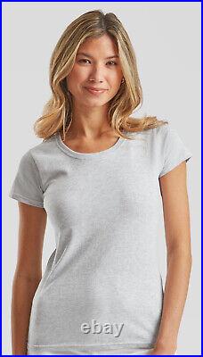 Wholesale HEATHER GREY T-SHIRTS Fruit of Loom Plain Cotton Short Sleeve Bulk