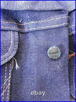 Wholesale Job Lot Of New Vintage Wrangler Dark Blue Denim Jacket-size 6-size 32